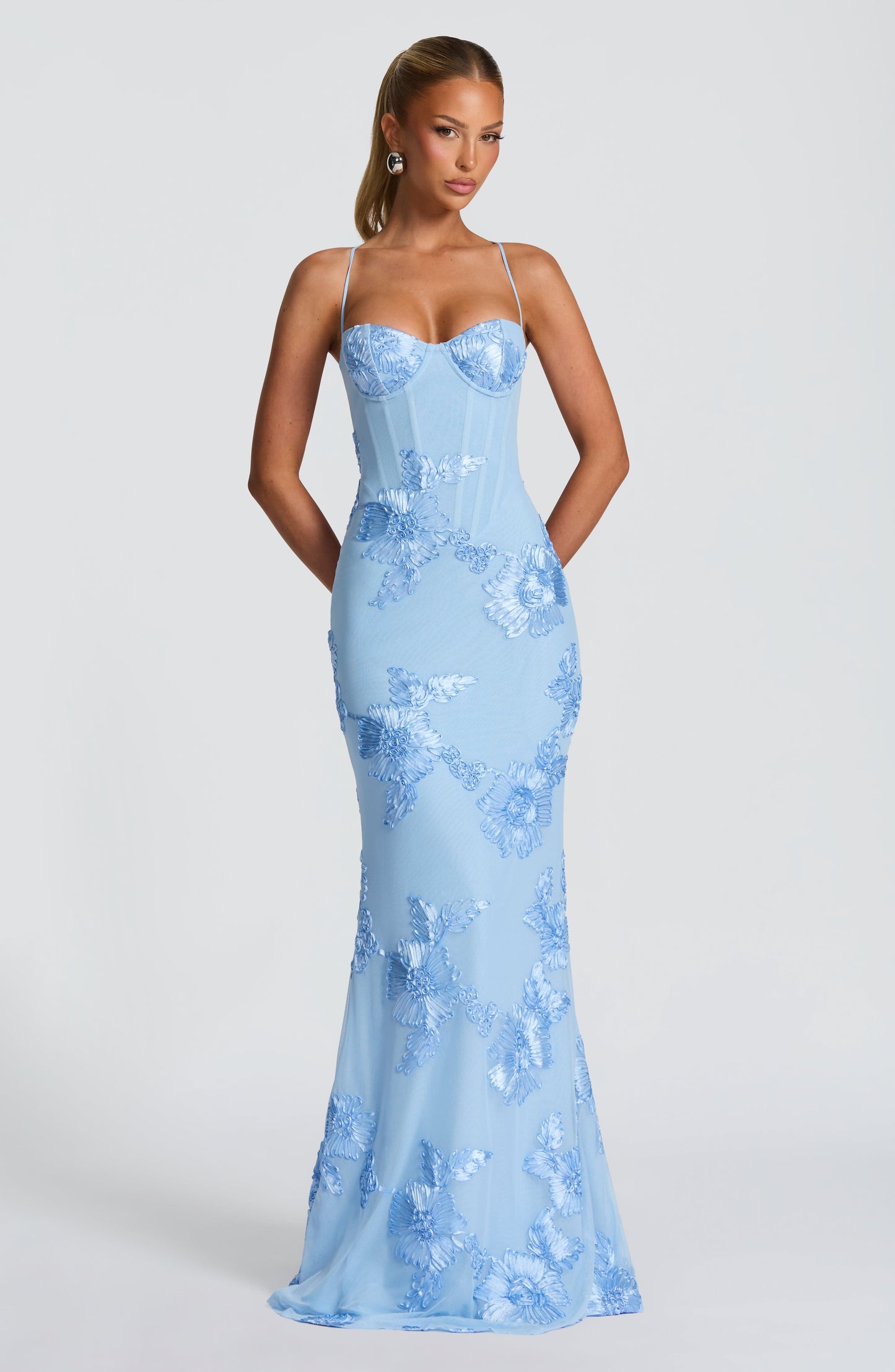 Damen Ärmelloses Maxikleid Mit Herzförmigem Ausschnitt Bodycon Passform | Figurbetont