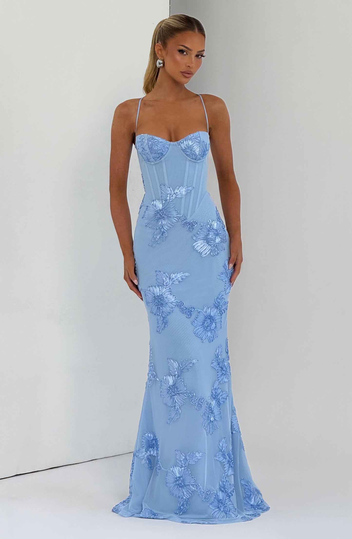 Damen Ärmelloses Maxikleid Mit Herzförmigem Ausschnitt Bodycon Passform | Figurbetont