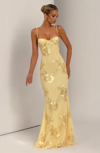 Damen Ärmelloses Maxikleid Mit Herzförmigem Ausschnitt Bodycon Passform | Figurbetont