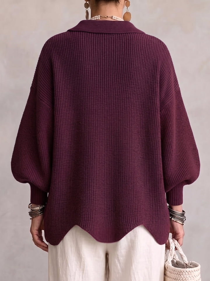 Elara | Women's Oversized Cardigan with Lantern Sleeves