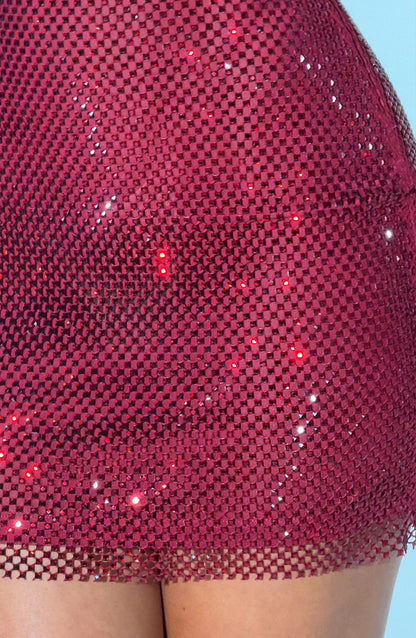 Damen Glitzerndes Bodycon Mini Kleid | Strass Ärmelloses Party Kleid
