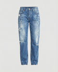 Damen Schmale Passform Hose mit Niedriger Taille | Leicht Ausgestellt