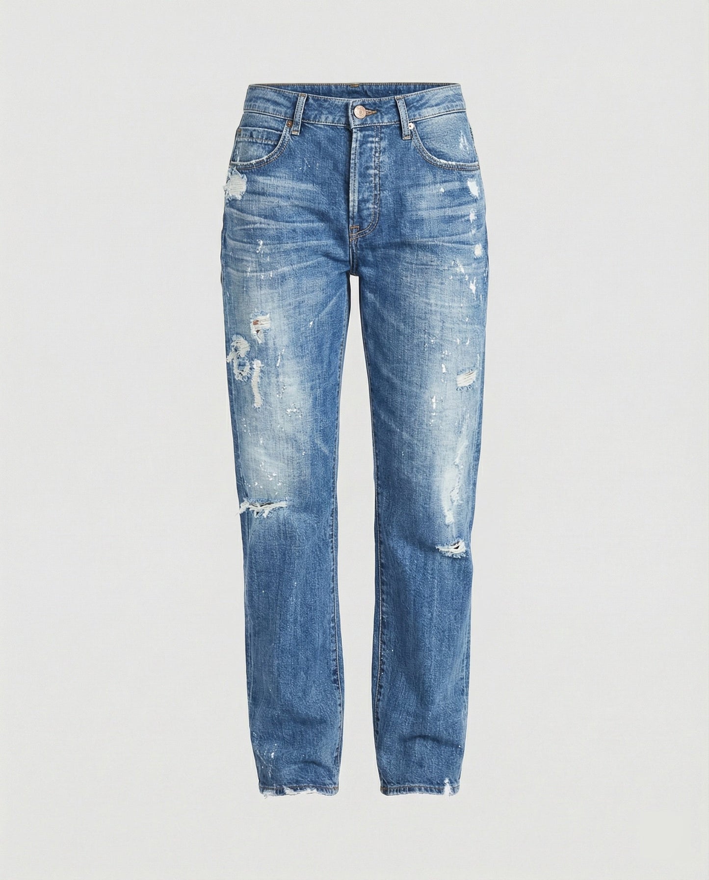 Damen Schmale Passform Hose mit Niedriger Taille | Leicht Ausgestellt