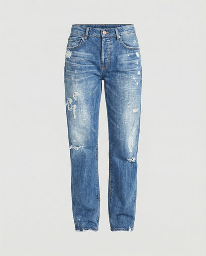 Damen Schmale Passform Hose mit Niedriger Taille | Leicht Ausgestellt