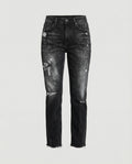Damen Schmale Passform Hose mit Niedriger Taille | Leicht Ausgestellt