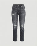 Damen Schmale Passform Hose mit Niedriger Taille | Leicht Ausgestellt