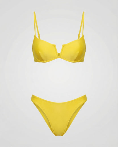 Bikini femme avec armatures et effet push-up | Bretelles réglables
