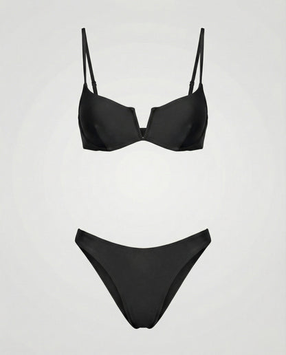 Bikini femme avec armatures et effet push-up | Bretelles réglables