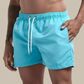 Herren Shorts Kordelzug Bund Seitentaschen Über Knie Freizeit Stil Shorts | Einfarbig