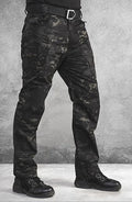 Herrenhose mit geradem Bein im Camouflage-Look | Cargo