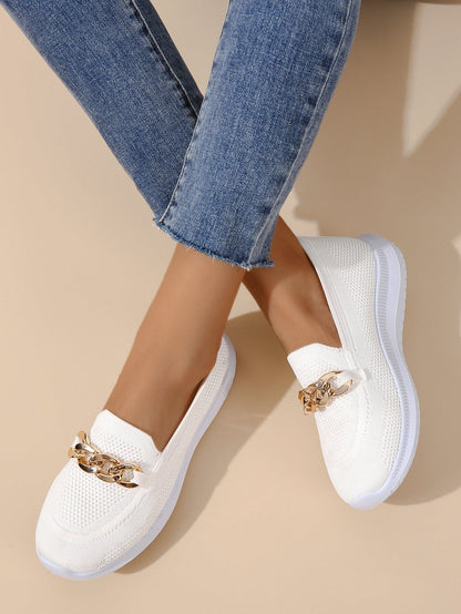 Damen Strick Loafer zum Hineinschlüpfen | Freizeit