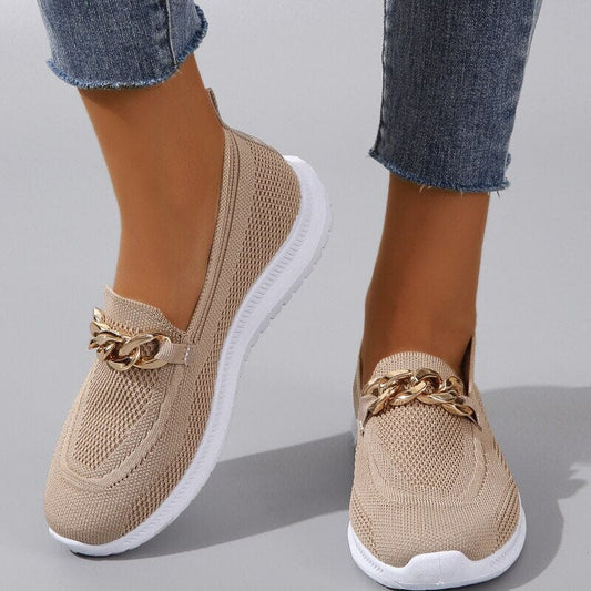 Damen Strick Loafer zum Hineinschlüpfen | Freizeit